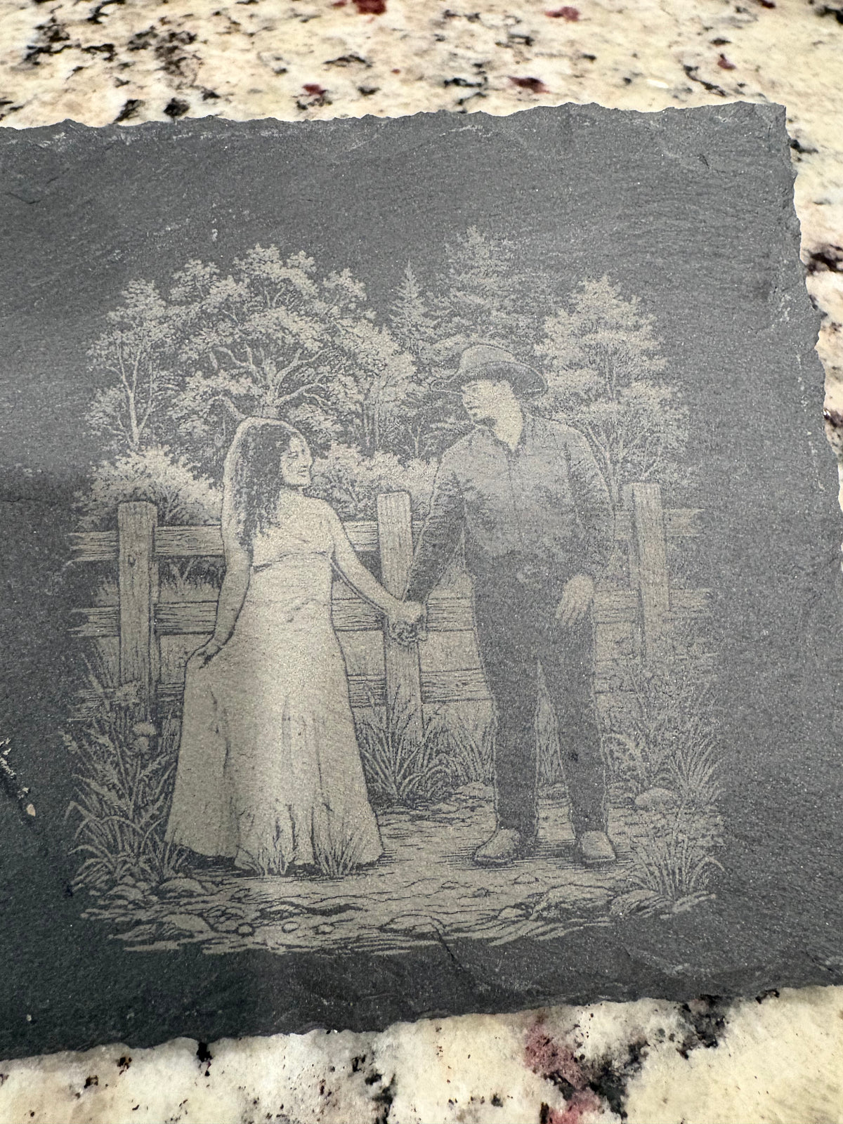4" Personalized Slate Coaster