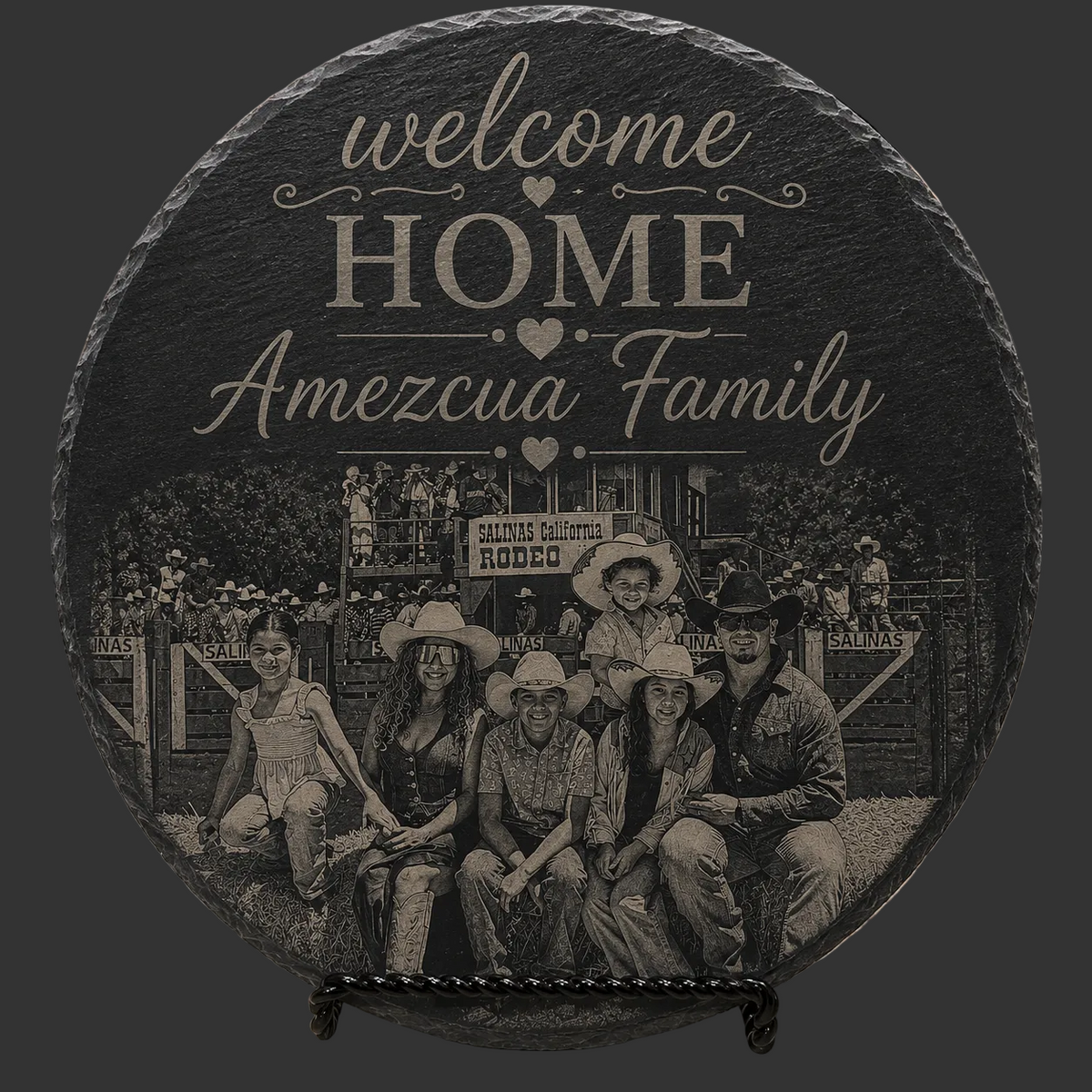 12" Personalized Round Slate