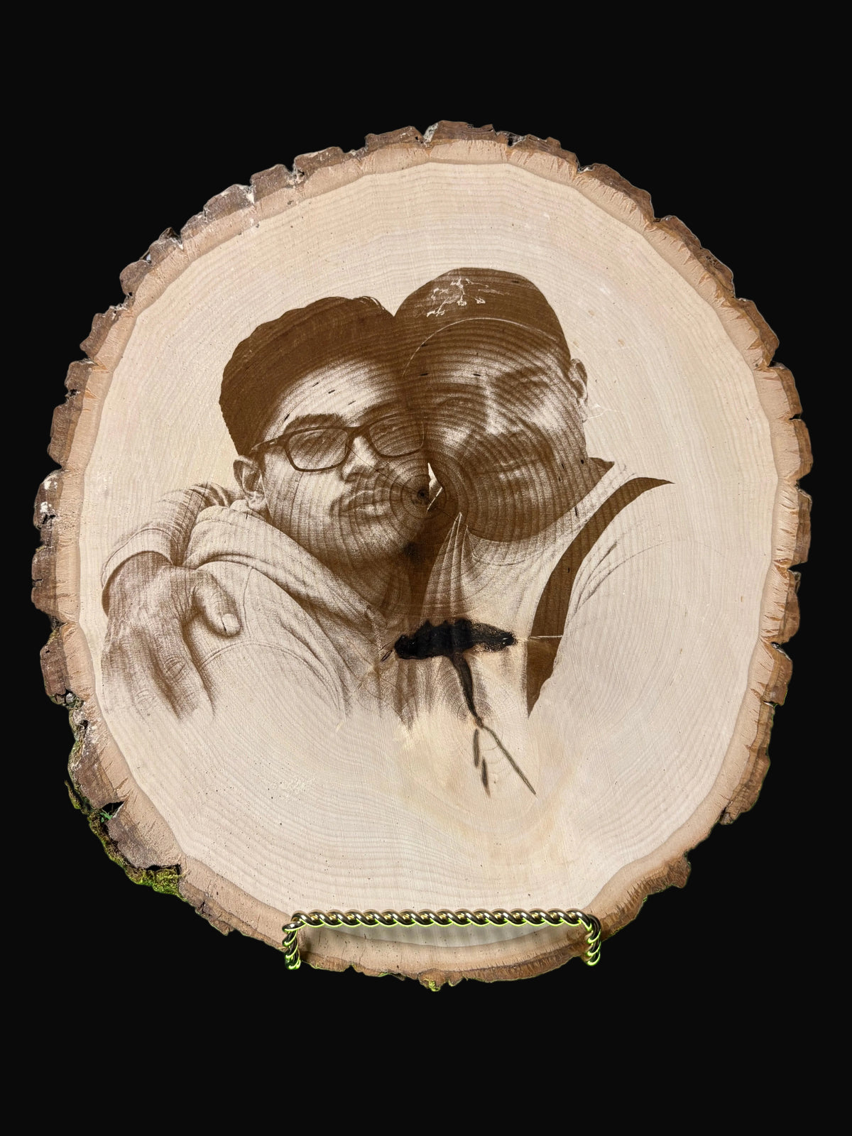 11" Personalized Live Edge Wood Photo Plaque