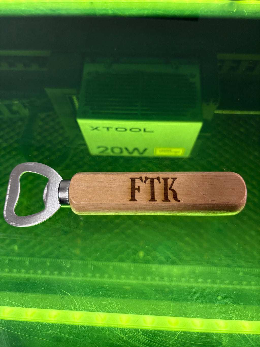 Custom Engraved Wooden Handle Bottle Opener