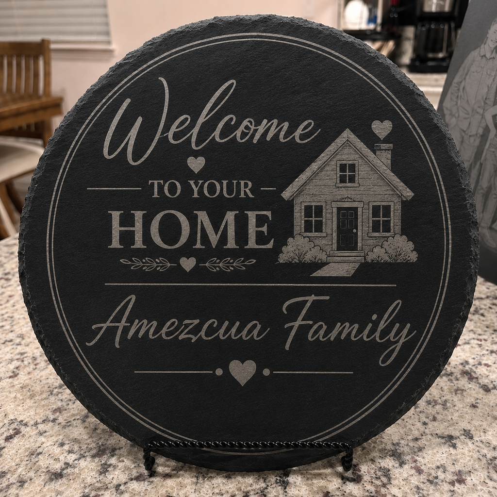 12" Personalized Round Slate