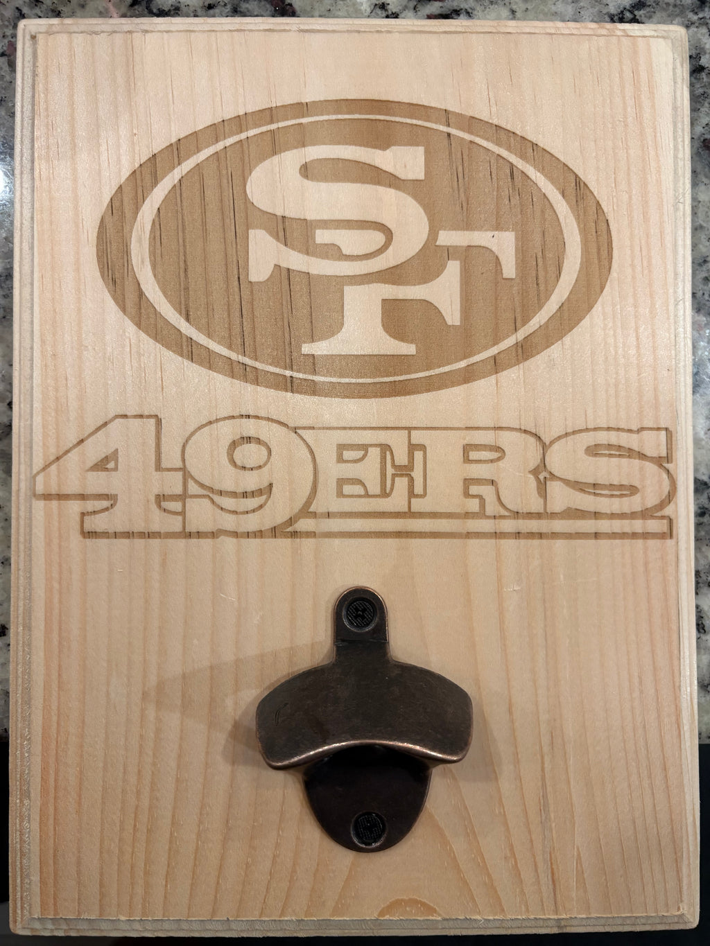 Personalized 9" × 12" Wall-Mounted Bottle Opener