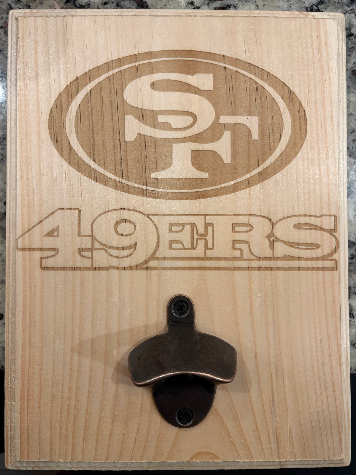 Personalized 9" × 12" Wall-Mounted Bottle Opener