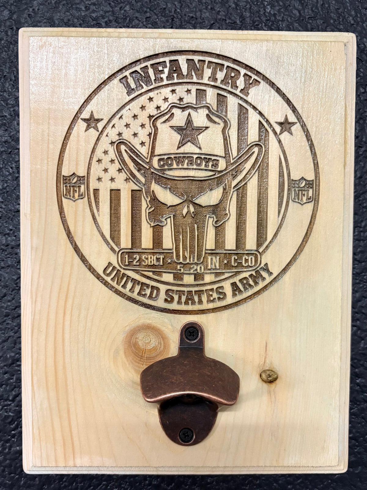 Personalized 9" × 12" Wall-Mounted Bottle Opener