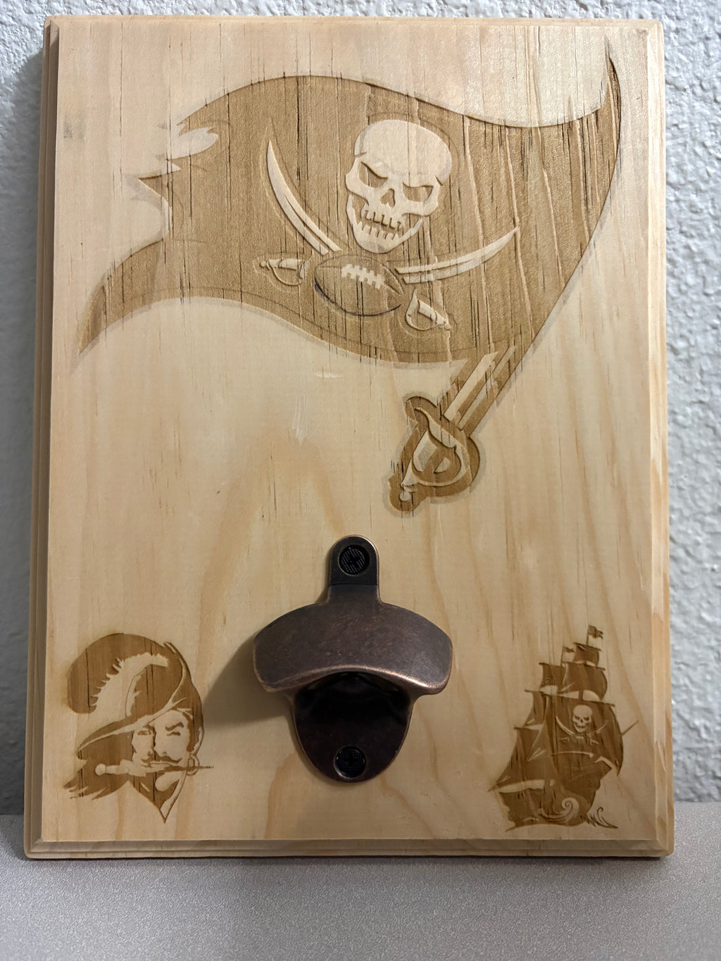 Personalized 9" × 12" Wall-Mounted Bottle Opener
