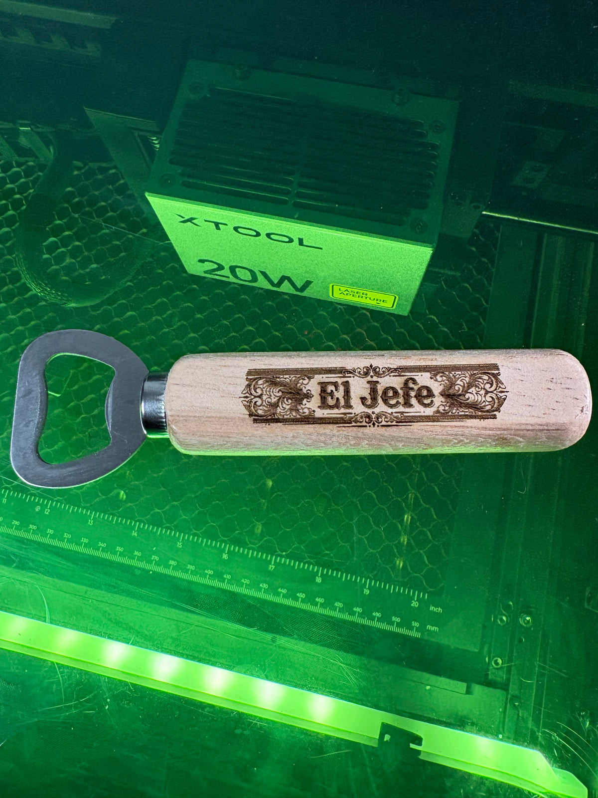 Custom Engraved Wooden Handle Bottle Opener