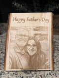 11" × 13" Personalized Live Edge Wood Photo Plaque