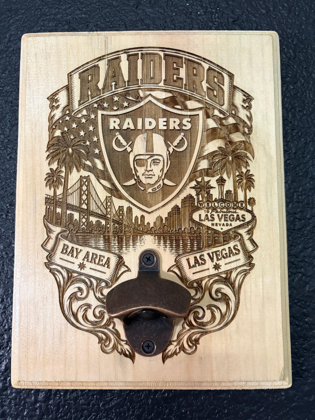 Personalized 9" × 12" Wall-Mounted Bottle Opener