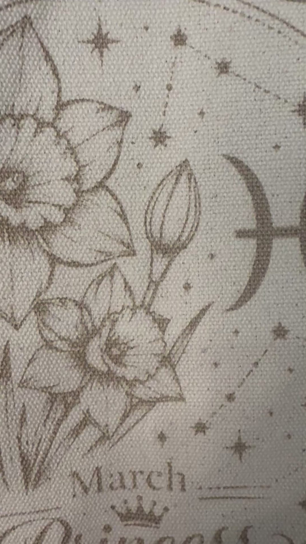 Personalized Birth Flower & Zodiac Canvas Tote Bag